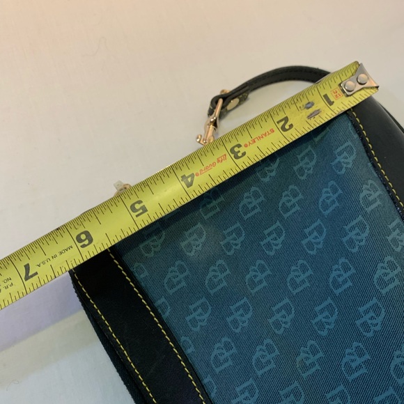 Vintage Dooney & Bourke Blue Leather Canvas Bag - Picture 14 of 14
